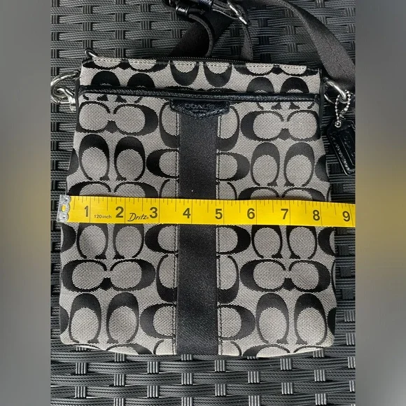 COACH Bag,Coach Black and Gray Women's Bag, Coach Crossbody Bag. - Picture 15 of 17